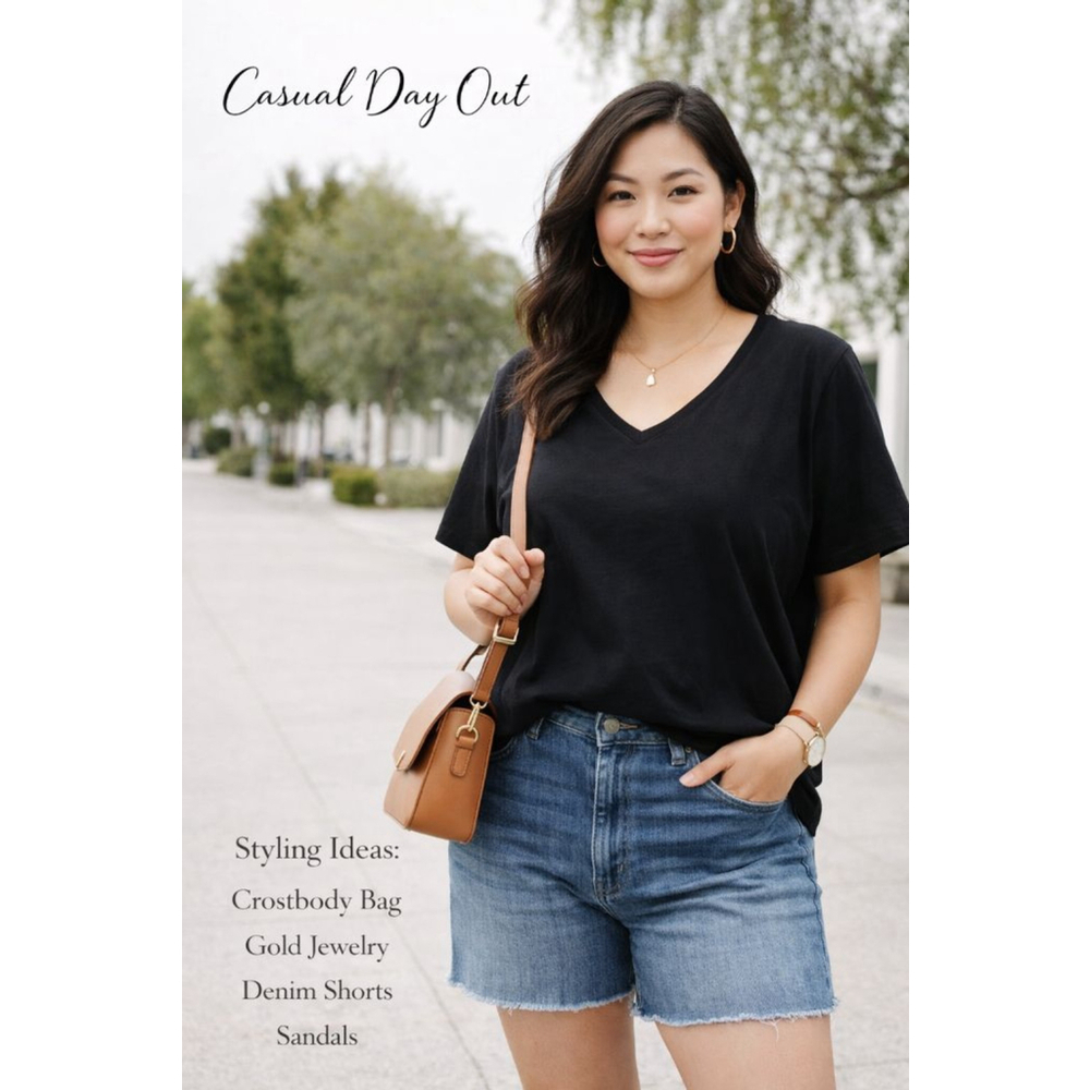 Amazon Essentials 4X Plus Black V-Neck Tee Bundle 2 Pack Cotton Short Sleeve